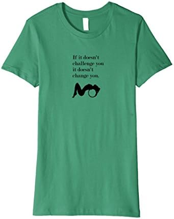 Womens Womens Yoga Wheel Tshirt Quote No Challenge No Change.