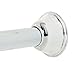 Zenna Home Rust-Resistant Adjustable Tension Decorative Shower Rod, Chrome primary