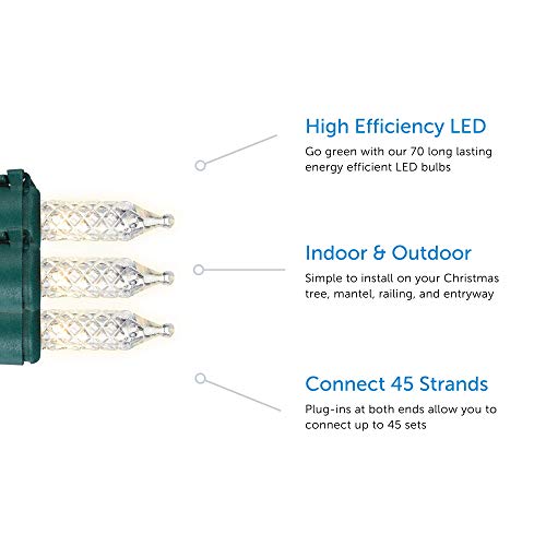 NOMA Premium Mini LED Christmas Lights 70 Warm White String Lights