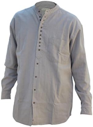 Civilian Grandfather Shirt, Light Grey Colour