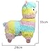 Alpacasso 14'' Rainbow Plush Alpaca, Cute Stuffed Animals Toys.