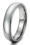 Tungary 6mm Mens Womens Tungsten Carbide Wedding Band Rings Engagement Promise Domed Size 4-14