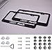 sparkle-um 2pcs Newest Matte Aluminum Alloy License Plate Frame ，with Screw Caps Cover Set Suit，Applicable to US Standard car License Frame, for Audi