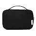 BAGSMART Double Layer Travel Jewelry Organizer Jewelry Storage Carrying Cases for Earrings, Necklaces, Rings, Black