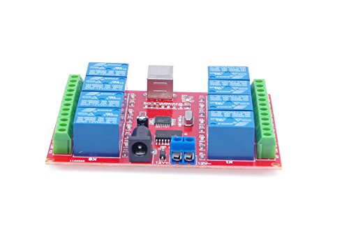 KNACRO 12v 8 Channel USB Relay Module Programmable Computer Control omputer USB control switch/driver/PC Intelligent Controller - Thumbnail 5