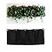 Amgate 4 Pockets Wall Hanging Planter Bags Wall-Mounted Growing Bags for Indoor/Outdoor