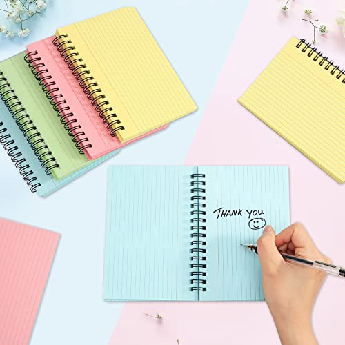 Koogel 8 Packs Index Cards, 400 Sheets Flash Cards 5x3 Inches Coil Multicolor Revision Record Cards Note Taking Paper for School Learning Memory Memo Scratch Pad Notebook Presentation Speech