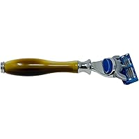 G.B.S Men's Grooming 5 Blade Compatible Razor Horn Chrome