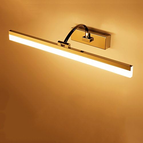 European Mirror Light LED, Anti-fog Bathroom Mirror Headlight, Bedroom Mirror Cabinet Light, Acrylic Wall Washer, Bathroom Lamp, Stainless Steel Lamp Body (Size : 70cm warm light)