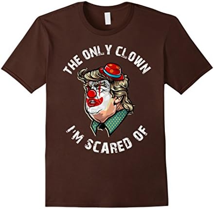 Men's Clown Prank Anti Donald Trump Democrat Halloween T Shirt XL Brown