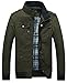 Olrek Men's Autumn And Fall Stand Colllar Outerwear Jacket Coat