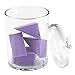 MetroDecor mDesign Bathrooom Vanity Canister Jars for Cotton Balls, Swabs, Cosmetic Pads - Set of 2, Clear