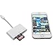 SD CF Card Reader for iPhone iPad iPad pro Camera SD Reader Adapter Memory Card Reader Adapter Digital Camera Reader for iPhone Xs Max/Xs/X/8 Plus/8/7 Plus/7/iPad Mini/Air No App Require