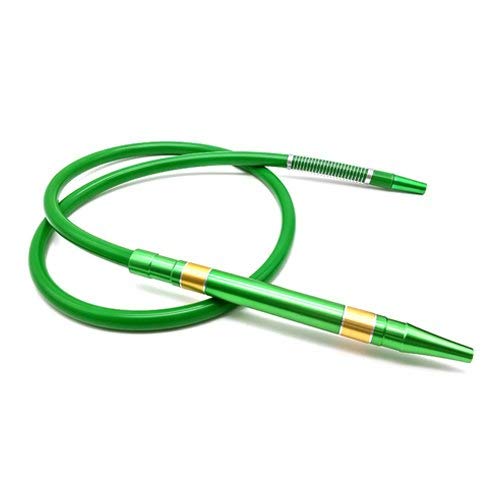 High Quality | Shisha Pipes & Accessories | 1.8m Hookah Shishia Aluminium Alloy Pipe Silicone Hose with Spring for Man Woman Hookahs Narguile Accessories Golden Green Black | by GADEMATA | 1 PCs