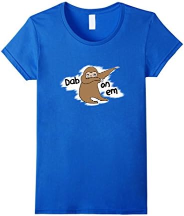 Women's Dabbing Sloth Funny Shirt Sloth Dab Gift Medium Royal Blue
