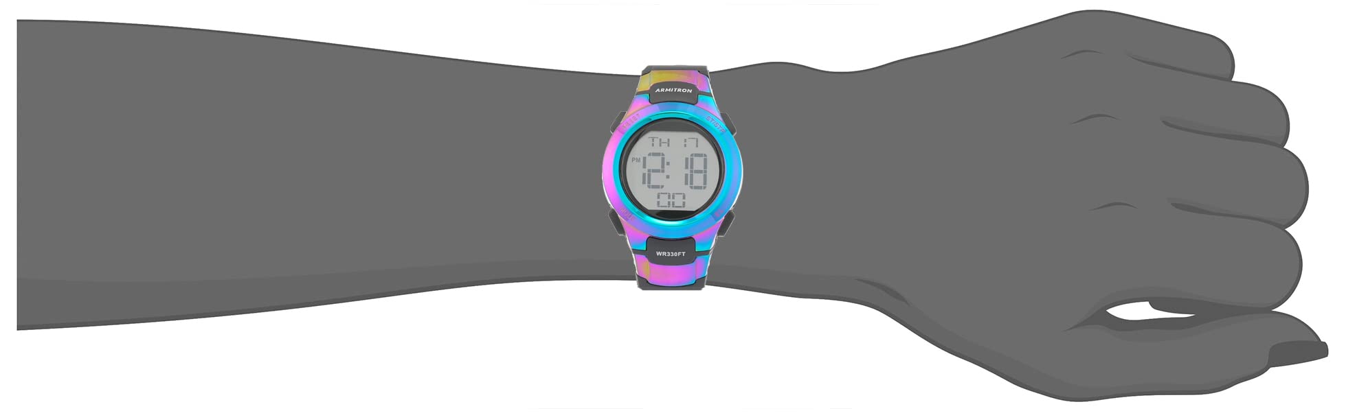 Armitron Sport Women's Digital Chronograph Resin Strap Watch, 45/7012
