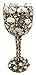 Ebros Day of The Dead Ossuary Skulls Wine Goblet With Skeletal Spine Stem Mountain Heap Of Human Skull Sacrifice Wine Chalice As Kitchen Decorative Halloween Party Centerpiece Accessory