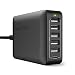 USB C Charger RAVPower 60W 6-Port USB Charger Desktop Charging Station Multi Charger, 1 Type-C Port Compatible Pixel XL, Nexus 5X 6P, Galaxy Note 9 S8, 5 iSmart Port Compatible iPhone Xs XS Max XR X