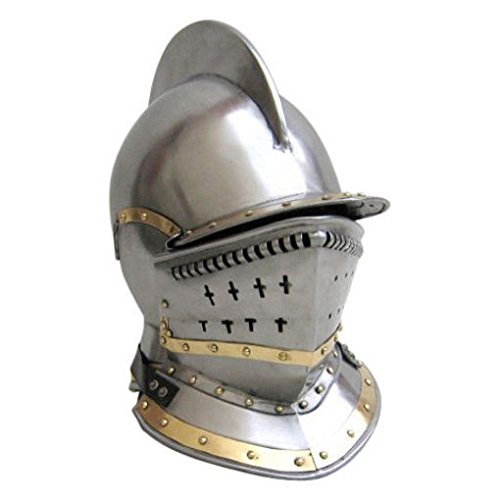 Armor Medieval Burgonet Helmet Medieval Costume - Metallic - One Size By NauticalMart