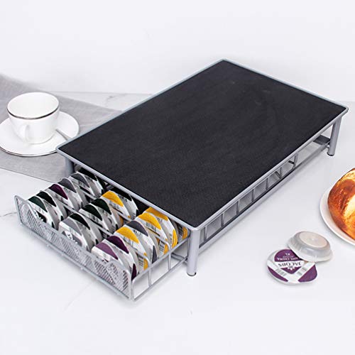 Hemoton 60 Dolce Gusto Kaffeepad-Kapselhalter - Organizer für Schiebeschubladen mit Edelstahlgitter - Speichert bis zu… – Bild 3