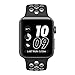 UMTELE Nike Series 2 Soft Silicone Replacement Sports Watch Strap with Ventilation Holes for Apple Watch, Medium/Large, Black/CoolGray, 42mm