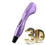 Samto 3D Pen Version 3 for 3D Drawing, Printing and Doodling with LCD Screen (Purple Metallic)