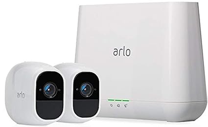 Arlo Pro 2 Smart Home 2 HD-Überwachungskameras & Sicherheitssystem (Funktioniert mit Alexa, 130 Grad Blickwinkel, kabellos, W