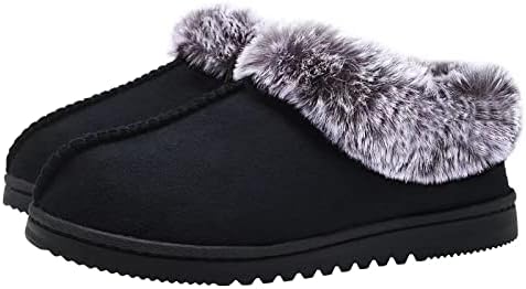 UBXRIN Womens Fuzzy Memory Foam Slippers Boots Cozy Faux Fur House