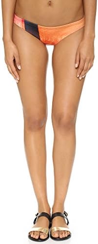 Clover Canyon Women's Striped Eclipse Bikini Bottoms, Red, Large