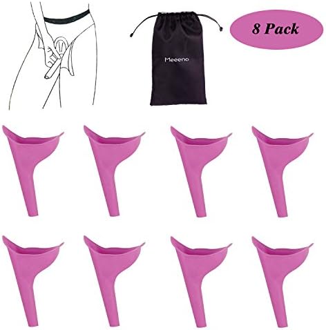 Female Urination Device Lightweight Plastic Portable Travel Urinal 4 Pcs/8 Pcs 3 Colors (Pink(8 Pack))