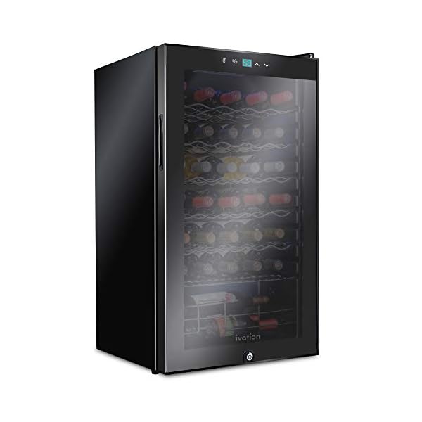 Ivation-34-Bottle-Compressor-Wine-Cooler-Refrigerator-wLock-Large-Freestanding-Wine-Cellar-For-Red-White-Champagne-or-Sparkling-Wine-41f-64f-Digital-Temperature-Control-Fridge-Glass-Door-Black