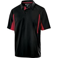 Holloway Sportswear Avenger Short-Sleeve Polo Shirt. 222530 Black / Scarlet XL