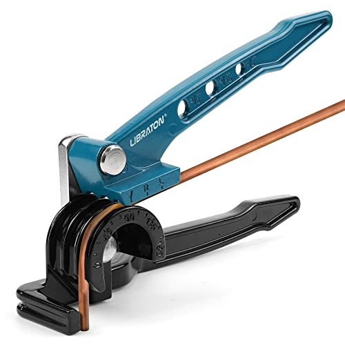 Libraton Manual Pipe Bender, 180 Degree Copper Pipe Bender, 3 in 1 Pipe Bender, for Bending the Pipe in Copper, Aluminium, Brass and Thin Steel for Repair of Air Conditioning System