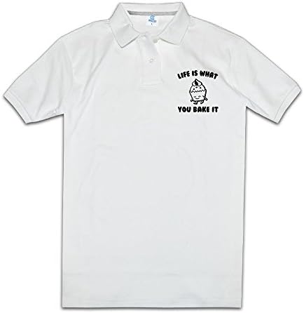 Cupcake Gift Ideas Present Geekery Cake Dessert Bake Mans Golf Polo Shirts M White