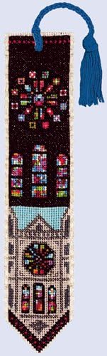 Amazon ル ボヌール デ ダム クロスステッチ刺繍キット 4537 Rosace En Vitrail バラ窓ステンドグラス ブックマーク しおり Dmc刺繍糸 刺しゅうキット 通販