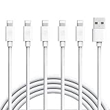 iPhone Charger,Atill Lightning Cable 5Pack 6FT iPhone Charging Cable Cord Compatible with iPhone X 8 8Plus 7 7Plus 6s 6sPlus 6 6Plus SE 5 5s 5c iPad iPod & More (white)