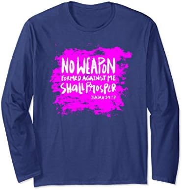 Unisex No Weapon Formed Against Me Shall Prosper Christian Bible XL: Navy