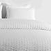 DuShow White Duvet Cover King Size,3 Pieces Seersucker Duvet Cover Set,Soft Breathable Washed Microfiber Bedding Set,Textured Duvet Cover with Zipper Closure for All Season