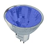 Bulbrite 637120 - FTD/B - Blue 20 Watt MR11 Style Halogen Light Bulb, 12 Volt, 36 Degree Beam Spread