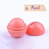 estorm-store Ball Lip Balm Lipstick,Organic Ingredients Lip Protector Sweet Taste Fruit Embellish Lip Ball Makeup Lipstick Gloss (Red)
