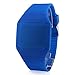 2013 Latest Touch Screen Watch Red Numbers Ultra Thin Dark Blue Color