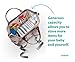 Zuzuro Diaper Mommy Bag - Waterproof Backpack w/Large Capacity & Multiple Pockets for Organization. Ideal for Travel Nappy Bags - W/Insulated Bottle Pocket. 2 Stroller Hooks Incl (Gray)