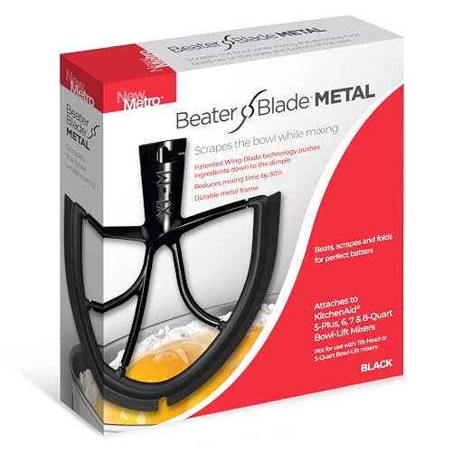 New Metro Design XL-MAX Metal Beater Blade, works with KitchenAid 5+, 6, 7, 8-Q…