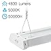 THKSGOD Linkable LED Shop Light 4FT, 6500K Daylight White LED Shop Lights for Garage, 4500LM Super Bright Shop Light for Workshop, Garage, Shop