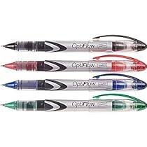 Staples OptiFlow&trade; Rollerball Pens, Fine Point, Assorted, 6/Pack (11465)