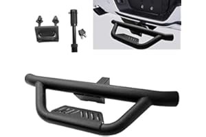 OCTORA Textured Black Universal Hitch Step bar Custom fit Vehicles with 2" Hitch Receiver Trailer Truck Towing Rear Bumper Guard (Incl Pin Lock and Stabilize)