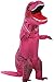 Perfect Jurassic park dinosaur giant t-rex dinosaur inflatable costumes for Adults Hot Pink AS