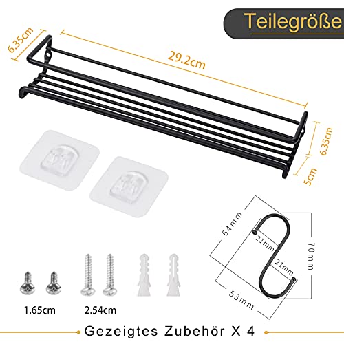 Especiero de cocina autoadhesivo – Estanterías metálicas para especias con 2 estantes – Práctico organizador de especias