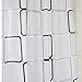 Lingstar Modern Style EVA Waterproof Mould-proof Bathroom Fabric Bath Shower Curtain White and Black Plaid-(180cm200cm)