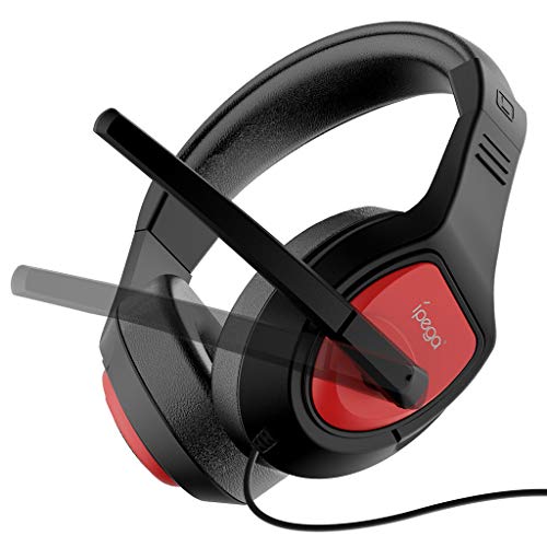 Uplord Head Earpiece,Gaming Headset 3.5mm Wired Bass Stereo Noise Isolation with Mic Audio Converter,High Sensitivity Noise Reduction Microphone